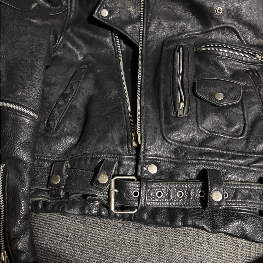 McClintock Heritage Collection Black Leather Biker Jacket. Genuine Leather. - Picture 2 of 11
